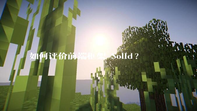 如何评价前端框架 Solid?